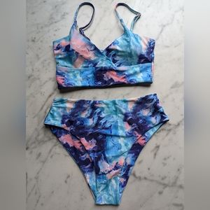 Women's two piece swimsuit high waisted